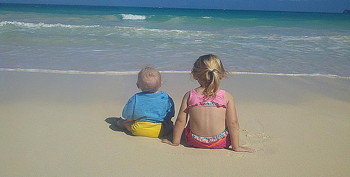 Photo of children at the beach