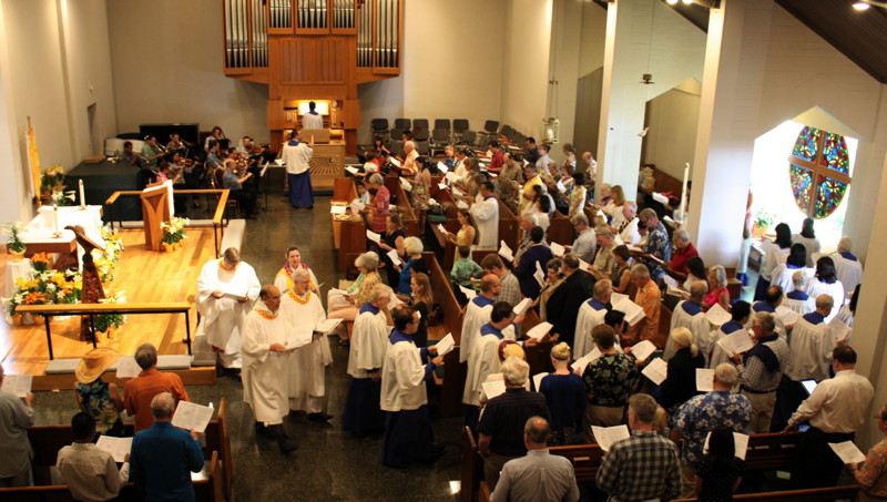 Procession at Easter Sunday Worship