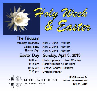 list of Easter Services