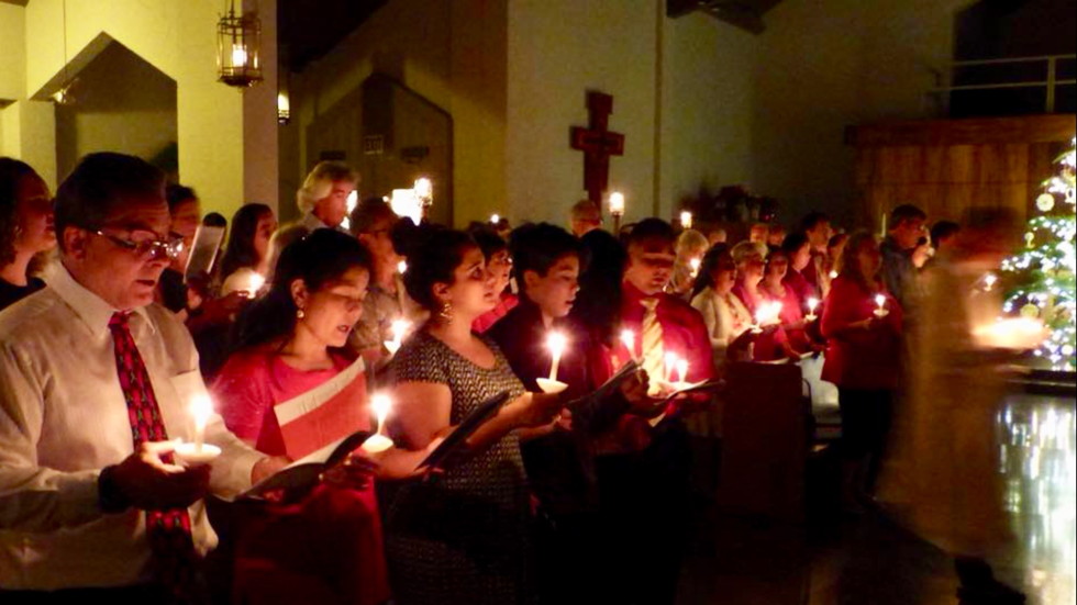 singing by candle light