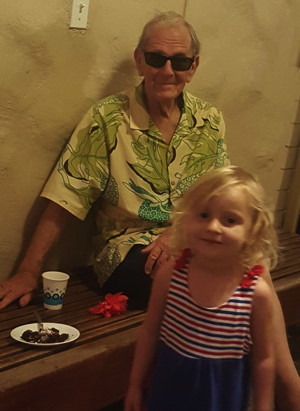 Grandfather and granddaughter