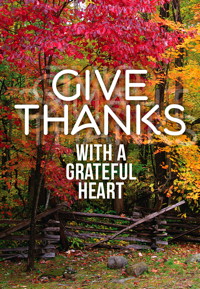 Give thanks with a grateful heart graphic