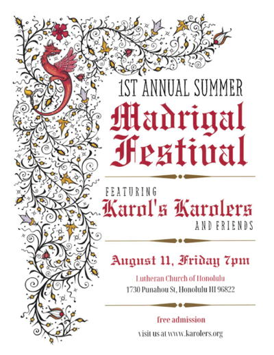 Karol’s Karolers concert poster