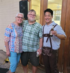 Pr. Jeff and Jean Lilley and MC Keane Ishii at LutherFest 2022