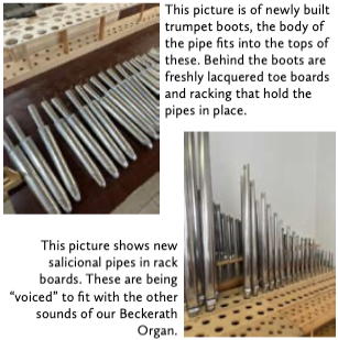 Pipes for the organ renovations