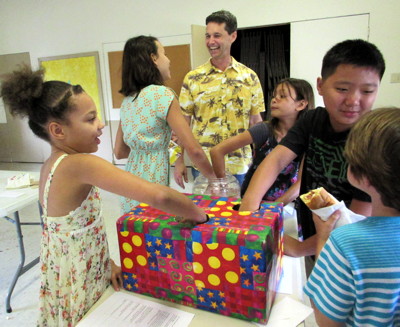 Sunday School children and teachers enjoy some of the games on Fun Day