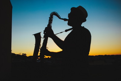 sax at sunset