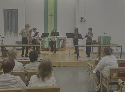 UH Scholarship Wind Ensemble play as part of 2024’s Faith and Arts Weekend