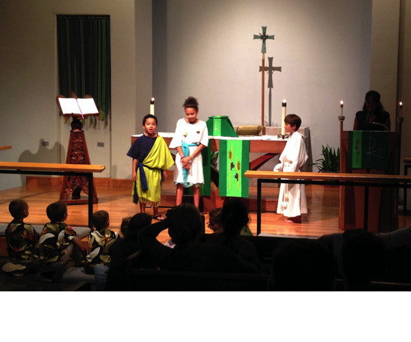 The children do a Gospel skit