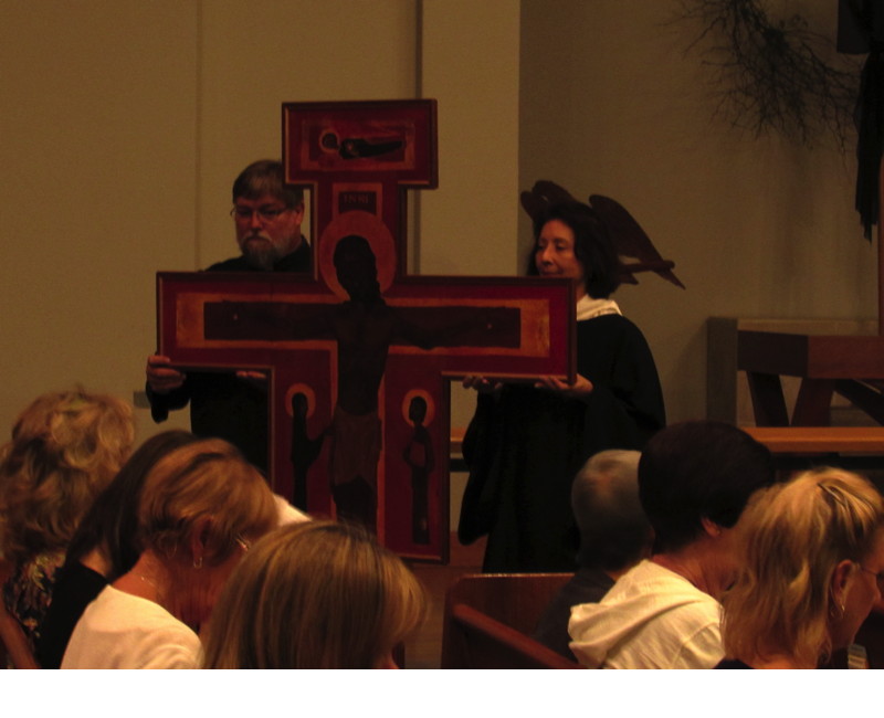 The Taizé Cross was used for the Adoration of the Cricified.