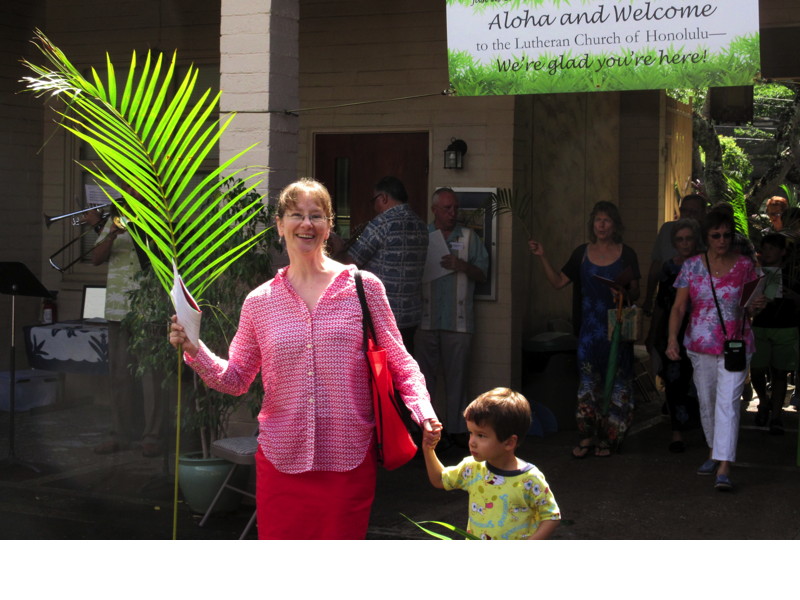 Everyone—both adults and children—participated in the procession.