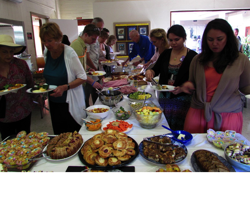 The bountiful Easter potluck